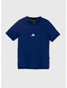 Dječja majica kratkih rukava adidas boja: tamno plava, s tiskom