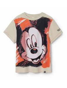 Dječja pamučna majica kratkih rukava Desigual x Mickey boja: bijela, s tiskom