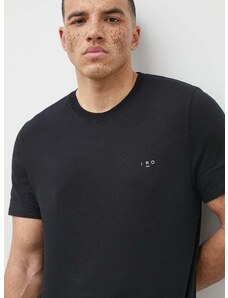 Pamučna majica IRO za muškarce, boja: crna, bez uzorka