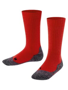 FALKE Sportske čarape 'Active Warm' siva melange / crvena / crna