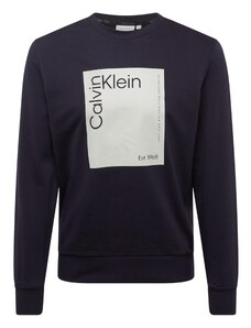 Calvin Klein Sweater majica mornarsko plava / bež siva / crna