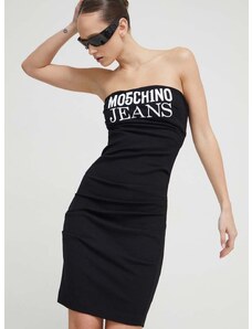Suknja Moschino Jeans boja: crna, mini, pencil