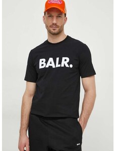 Pamučna majica BALR. za muškarce, boja: crna, s tiskom, B1112 1048