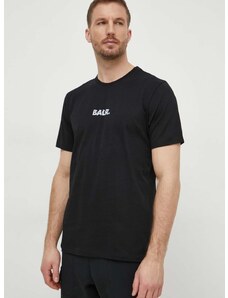Pamučna majica BALR. Glitch za muškarce, boja: crna, s tiskom, B1112 1243