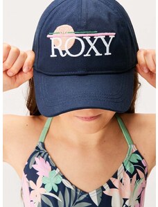 Pamučna kapa sa šiltom za bebe Roxy BLONDIE GIRL boja: tamno plava, s aplikacijom