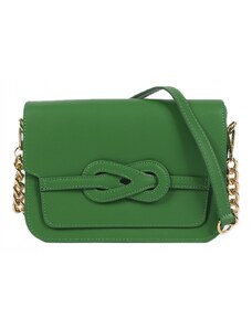 Luksuzna Talijanska torba od prave kože VERA ITALY "Grasa", boja zelena, 19x26cm