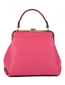 Luksuzna Talijanska torba od prave kože VERA ITALY "Bojurena", boja fuksija, 20x25cm