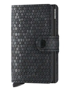 Kožni novčanik Secrid Miniwallet Hexagon Black boja: crna