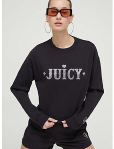 Dukserica Juicy Couture za žene, boja: crna, s aplikacijom
