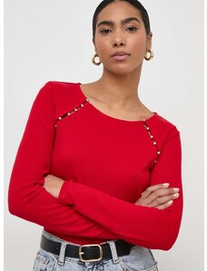 Majica dugih rukava Morgan za žene, boja: crvena