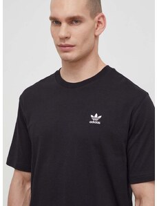 Pamučna majica adidas Originals Essential Tee za muškarce, boja: crna, s aplikacijom, IR9690