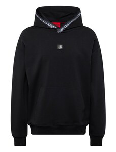 HUGO Sweater majica 'Datechi' siva / crna / bijela