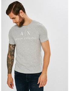 Majica kratkih rukava Armani Exchange za muškarce, boja: siva, s tiskom, 8NZTCJ Z8H4Z NOS