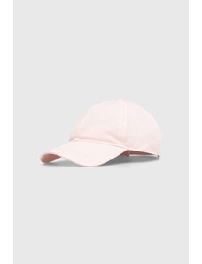 Pamučna kapa sa šiltom Lacoste boja: ružičasta, bez uzorka