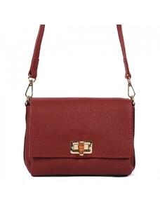 Luksuzna Talijanska torba od prave kože VERA ITALY "Bayana", boja tamnocrvena, 13x22cm
