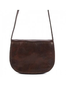 Luksuzna Talijanska torba od prave kože VERA ITALY "Katvea", boja tamnosmeđa, 19x25,5cm