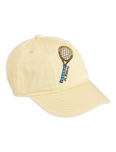 Pamučna kapa sa šiltom za bebe Mini Rodini Tennis boja: žuta, s aplikacijom