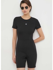 Kombinezon Calvin Klein Jeans boja: crna, s okruglim izrezom