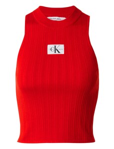 Calvin Klein Jeans Top s naramenicama crvena / crna / bijela