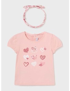 Bluza za bebe Mayoral boja: ružičasta, s tiskom
