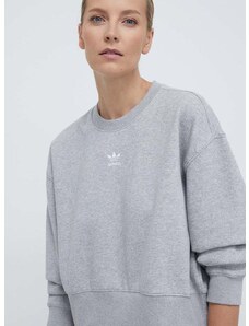 Dukserica adidas Originals Essentials Crew Sweatshirt za žene, boja: siva, melanž, IA6499
