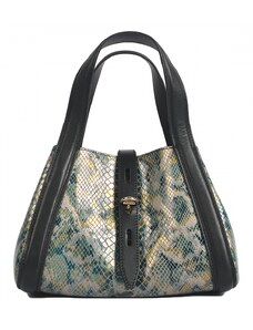 Luksuzna Talijanska torba od prave kože VERA ITALY "Fogla", boja životinjski print, 18x25cm
