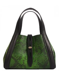 Luksuzna Talijanska torba od prave kože VERA ITALY "Foresta", boja životinjski print, 18x25cm