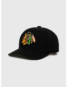 Kapa sa šiltom Mitchell&Ness NHL CHICAGO BLACKHAWKS boja: crna, s aplikacijom