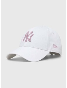 Pamučna kapa sa šiltom New Era boja: bijela, s aplikacijom, NEW YORK YANKEES