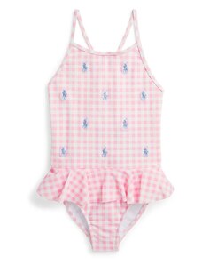 Dječji jednodijelni kupaći kostim Polo Ralph Lauren boja: ružičasta