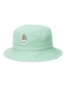 Dječji pamučni šešir Polo Ralph Lauren boja: zelena, pamučni