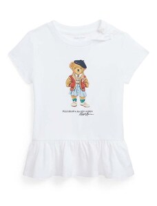 Pamučna majica kratkih rukava za bebe Polo Ralph Lauren boja: bijela