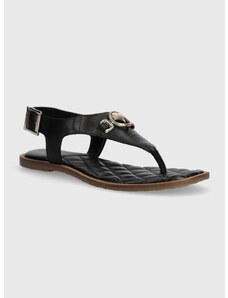 Kožne sandale Barbour Vivienne za žene, boja: crna, LFO0682BK12