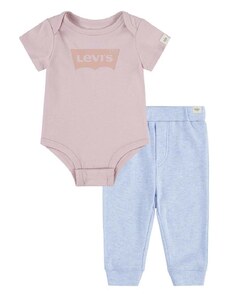 Pamučni komplet za bebe Levi's LVN BATWING BODYSUIT SET boja: narančasta
