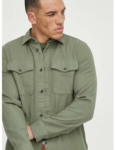 Pamučna košulja G-Star Raw za muškarce, boja: zelena, regular, s klasičnim ovratnikom