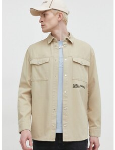 Traper jakna Karl Lagerfeld Jeans za muškarce, boja: bež, za prijelazno razdoblje