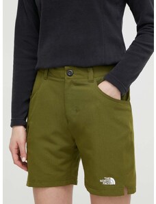 Kratke outdoor hlače The North Face Horizon boja: zelena, bez uzorka, visoki struk, NF0A8251PIB1