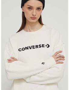 Dukserica Converse za žene, boja: bež, s aplikacijom