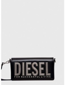 Kožna torba Diesel boja: crna