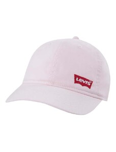 Pamučna kapa sa šiltom za bebe Levi's LAN RICHMOND BATWING CURVE BRI boja: ružičasta, s aplikacijom