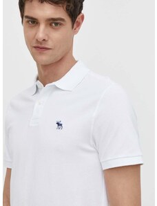 Polo majica Abercrombie & Fitch za muškarce, boja: bijela, bez uzorka