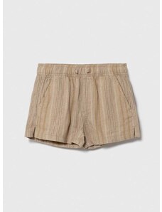 Dječje lanene kratke hlače Abercrombie & Fitch boja: bež, podesivi struk