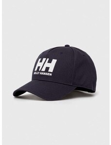 Pamučna kapa sa šiltom Helly Hansen HH Ball Cap 67434 001 boja: tamno plava, s tiskom