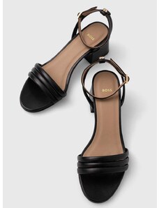 Kožne sandale BOSS Melanie boja: crna, 50516811