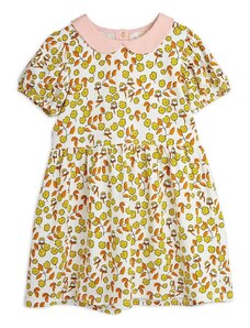 Dječja haljina Mini Rodini Flowers boja: žuta, mini, širi se prema dolje