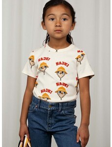 Dječja pamučna majica kratkih rukava Mini Rodini Hike boja: bijela, s uzorkom