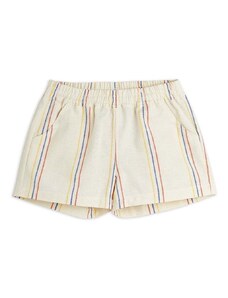 Dječje kratke hlače s dodatkom lana Mini Rodini boja: bijela, s uzorkom