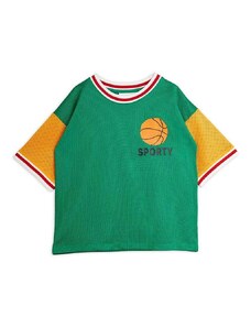 Dječja majica kratkih rukava Mini Rodini Basket boja: zelena, s tiskom