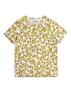 Dječja majica kratkih rukava Mini Rodini Flowers boja: žuta, s uzorkom