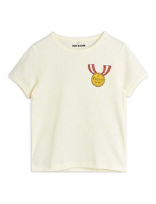 Dječja pamučna majica kratkih rukava Mini Rodini Medal boja: bijela, s tiskom